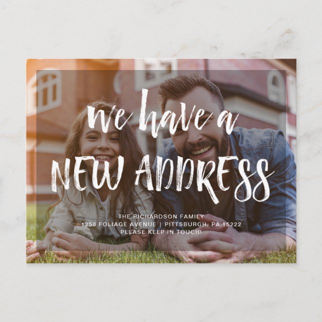Our New Address | Modern Photo Moving Announcement (Front)