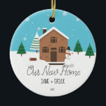 Our New Home Christmas Ornament Gift<br><div class="desc">Our New Home Christmas Ornament Gift
Personalised with your own name,  event,  and year!</div>