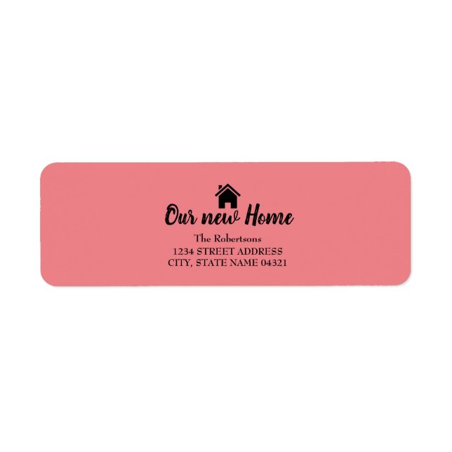 Our New Home Label (Front)