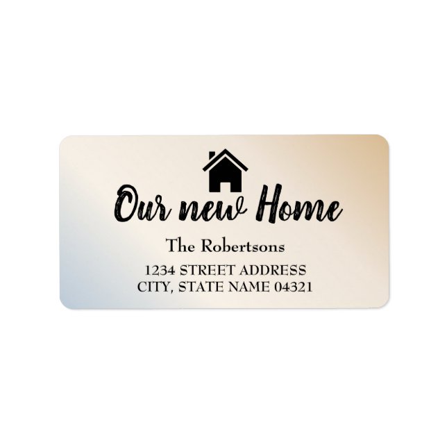 Our New Home Label (Front)