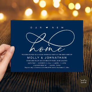 Our New Home, Modern Elegant Housewarming party Invitation