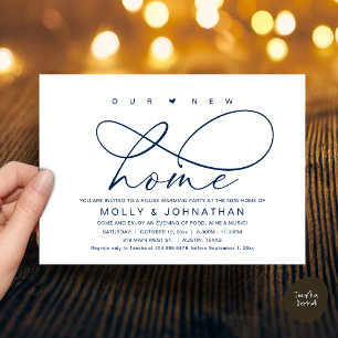 Our New Home, Modern Elegant Housewarming party Invitation