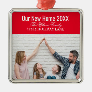 Our New Home New Home Address Metal Tree Decoration