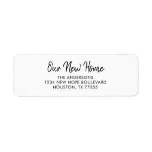 Our New Home Return Address Labels