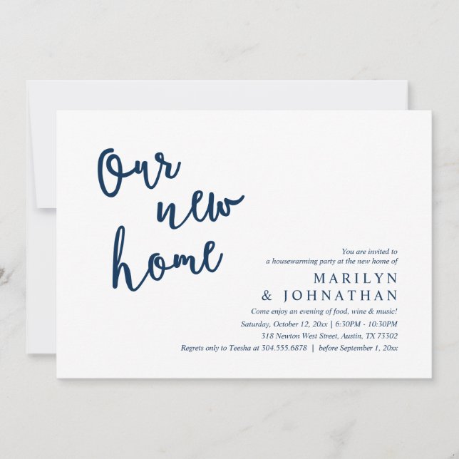 Our new home, Rustic Housewarming party Invitation (Front)