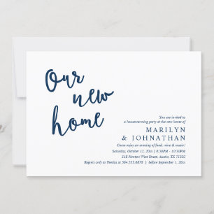 Our new home, Rustic Housewarming party Invitation