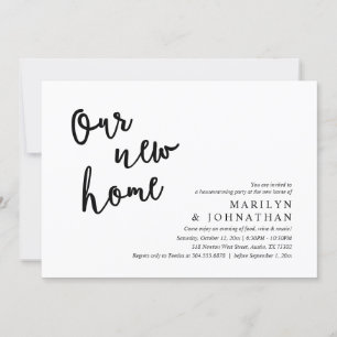 Our new home, Rustic Housewarming party Invitation