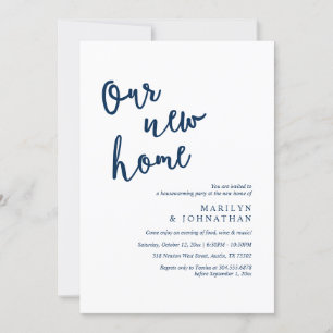 Our new home, Rustic Housewarming party Invitation