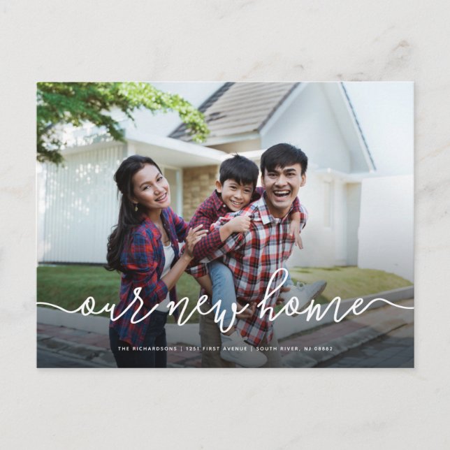 Our New Home | Simple Photo Moving Announcement (Front)
