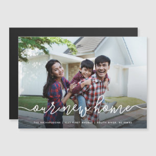 Our New Home   Simple Photo Moving Announcement