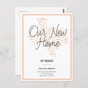 Our New Home - Texas Moving Announcement Postcard