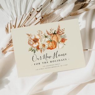 Our New Home thanksgiving moving announcement Postcard