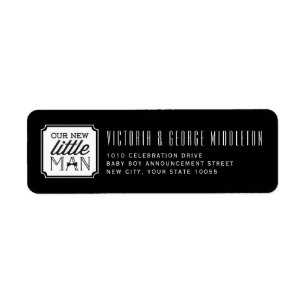 Our New Little Man Bow Tie Boy Birth Announcement