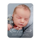 Our New Love Script Birth Announcement Photo