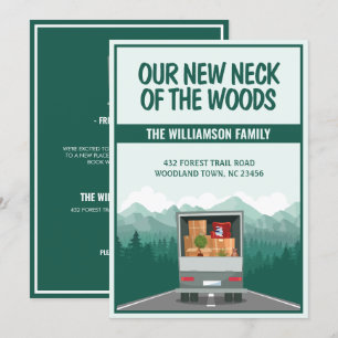 Our New Neck of the Woods Green Forest Moving Announcement