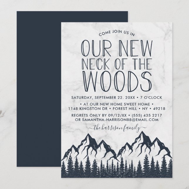 Our New Neck Of The Woods | Housewarming Party Invitation (Front/Back)