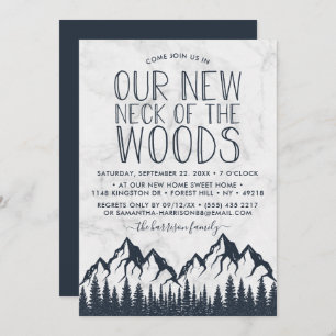 Our New Neck Of The Woods   Housewarming Party Invitation