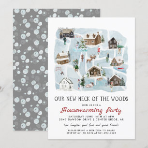Our New Neck of the Woods Housewarming Party Invitation