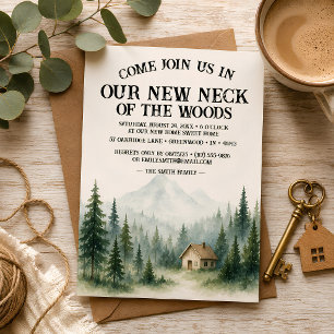 Our New Neck Of The Woods Housewarming Party Invitation