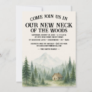 Our New Neck Of The Woods   Housewarming Party Invitation