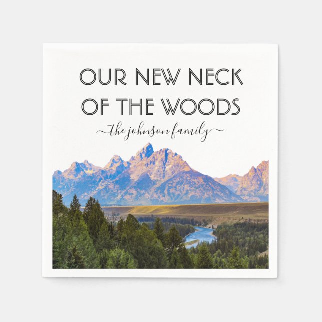 Our New Neck of the Woods Housewarming Party Napkin (Front)