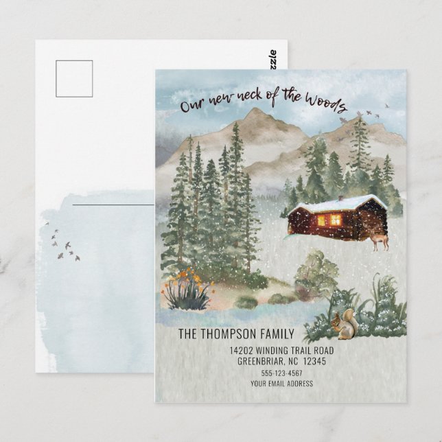 Our New Neck of the Woods Mountains Moving    Postcard (Front/Back)