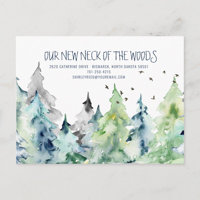 Our New Neck of the Woods | Moving Announcement (Front)