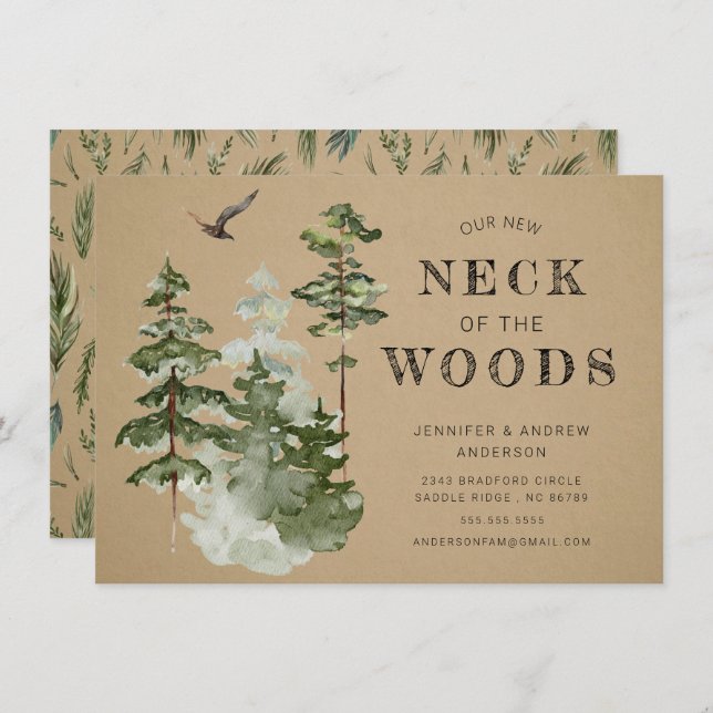 Our New Neck of the Woods | Moving Announcement (Front/Back)