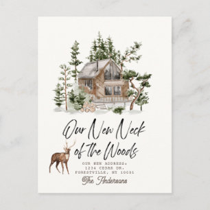 Our New Neck of the Woods Moving Announcement Postcard