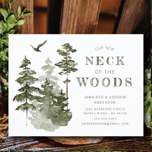 Our New Neck of the Woods Moving Announcement Postcard