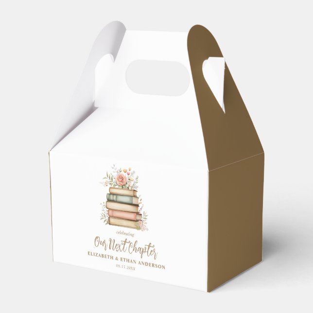Our Next Chapter Storybook Baby Shower Party Favour Box (Front Side)