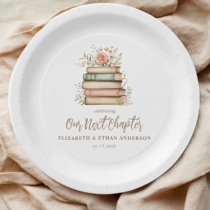 Our Next Chapter Storybook Baby Shower Party Paper Plate