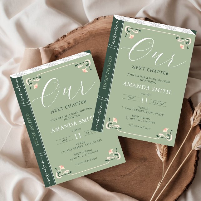 Our Next Chapter Storybook Fairytale Baby Shower Invitation (Creator Uploaded)