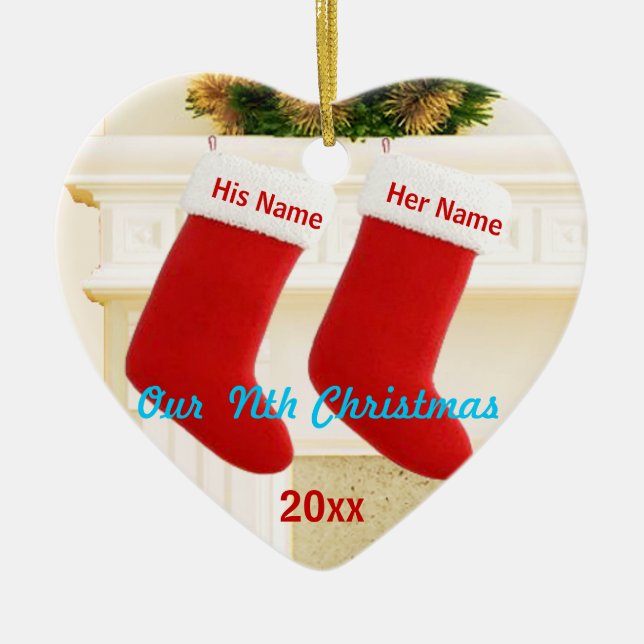 Our Nth Christmas Ceramic Tree Decoration (Front)