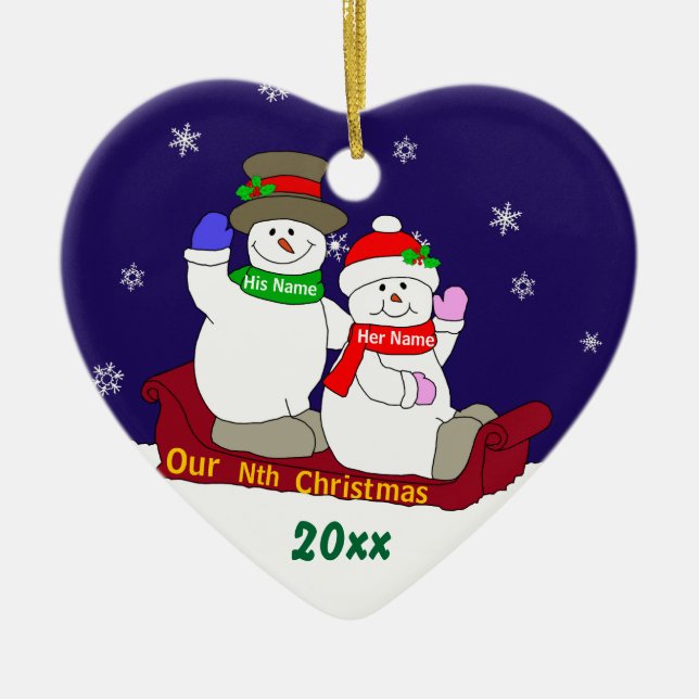 Our Nth Christmas Ceramic Tree Decoration (Front)
