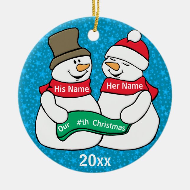 Our Nth Christmas Ceramic Tree Decoration (Front)