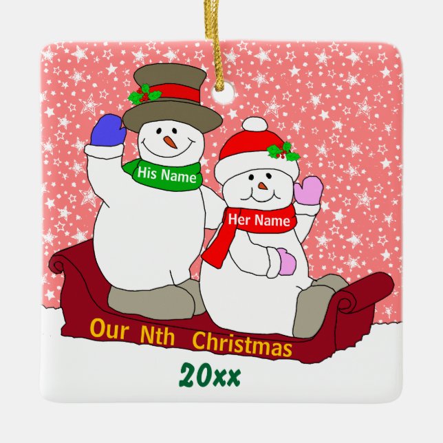 Our Nth Christmas Ceramic Tree Decoration (Front)