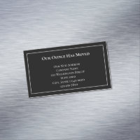 Our Office Has Moved Black and White Announcement