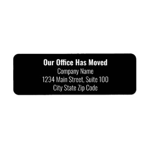 Our Office Has Moved Black White Change of Address