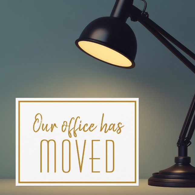 Our Office Has Moved Chic Gold Business Moving Announcement (Creator Uploaded)