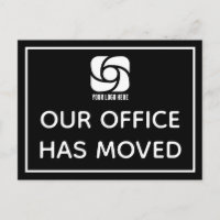 Our Office Has Moved Custom Business Logo Black