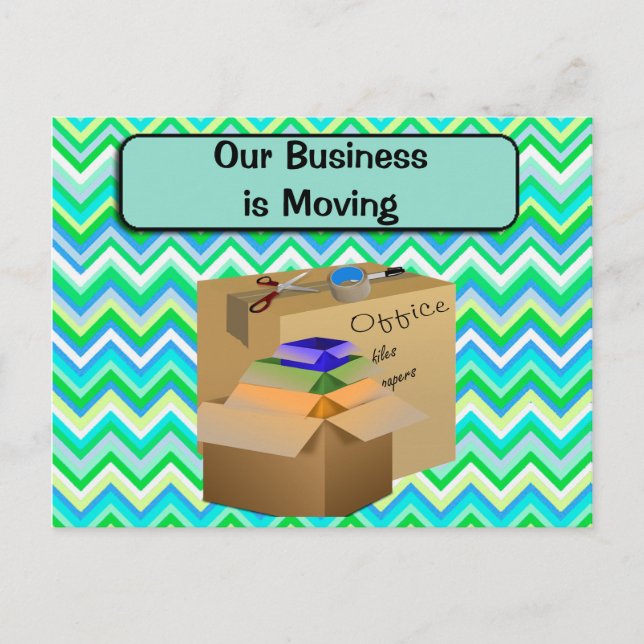 Our Office is Moving, Business Announcement (Front)