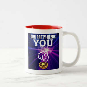 Our Party Needs You - Mince Pies Two-Tone Coffee Mug