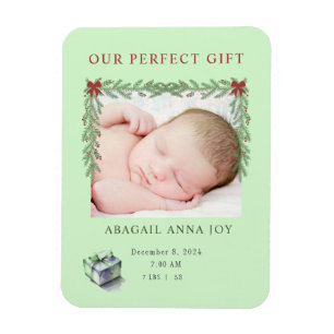 Our Perfect Gift Baby Announcement Magnet