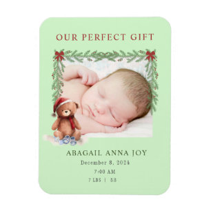 Our Perfect Gift Baby Announcement Magnet