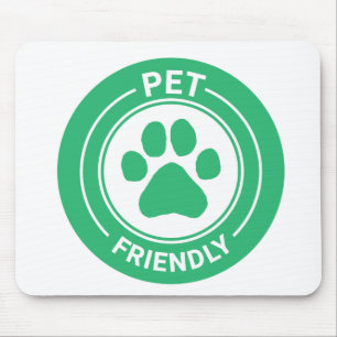 Our Pet Friendly Bestie Westie Drawn Paw - Green Mouse Mat