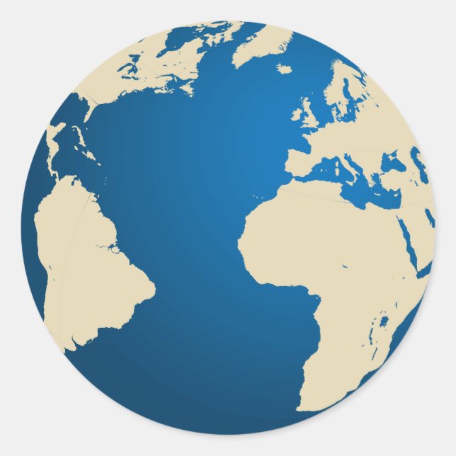 Our planet classic round sticker (Front)