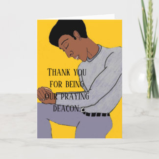 Our praying deacon thank you card