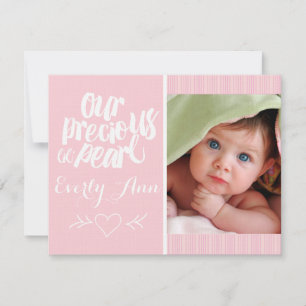 Our Precious Lil Pearl Baby Girl Announcement