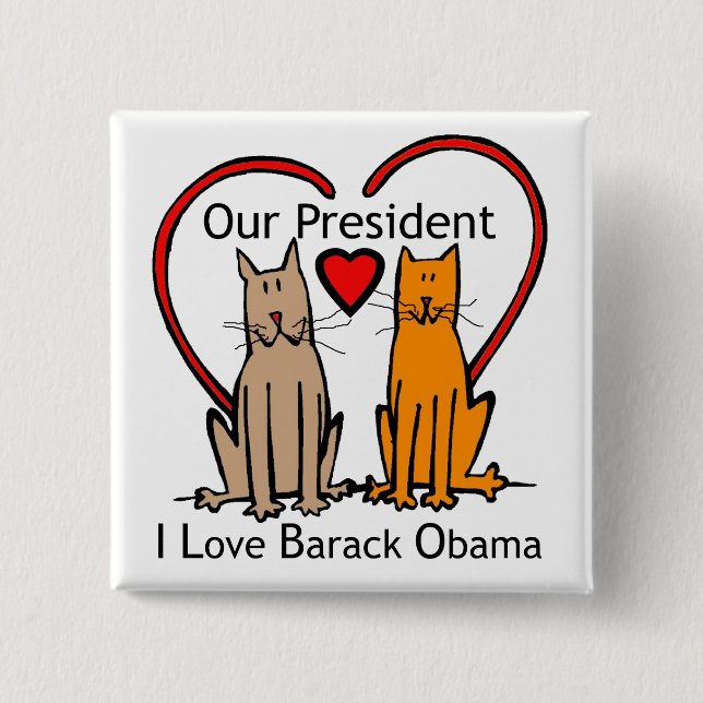 OUR PRESIDENT 15 CM SQUARE BADGE (Front)